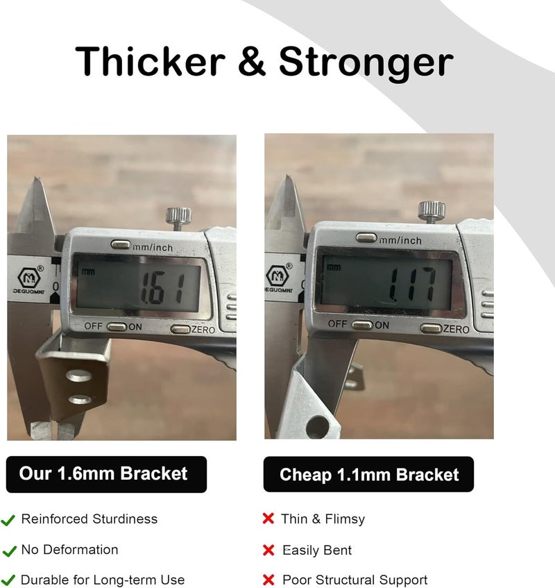 PlusRoc 24-Pack Universal Stainless Steel Furniture Corner Connectors with Screws - Heavy Duty Triangular Support Brackets for Wood Furniture, Drawers, Cabinets, Tables, and Chairs - Image 3